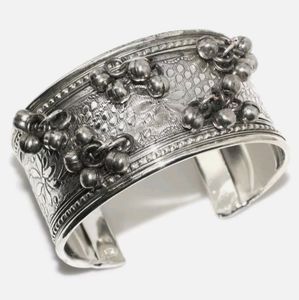 New Oversized 925 Silver Tribal Bells Cuff Bracelet.